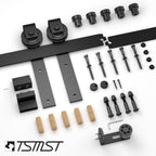 5FT Sliding Door Track Kit Barn Wood