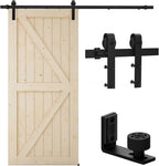 5FT Sliding Door Track Kit Barn Wood