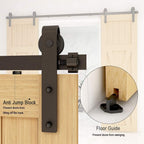 5FT Sliding Door Track Kit Barn Wood