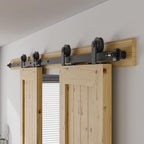 5FT Sliding Door Track Kit Barn Wood