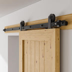 5FT Sliding Door Track Kit Barn Wood