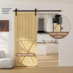 5FT Sliding Door Track Kit Barn Wood