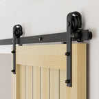 5FT Sliding Door Track Kit Barn Wood