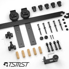 5FT Sliding Door Track Kit Barn Wood