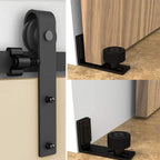 5FT Sliding Door Track Kit Barn Wood