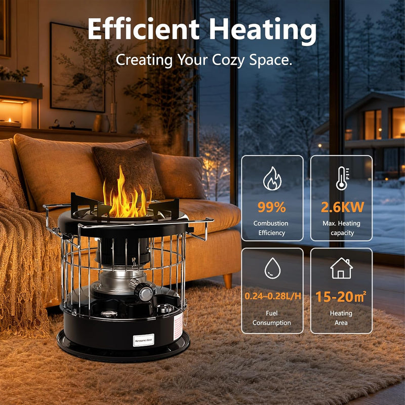 5L Camping Kerosene Bioethanol Heater Paraffin Heaters