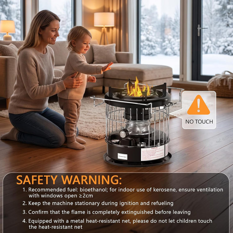 5L Camping Kerosene Bioethanol Heater Paraffin Heaters