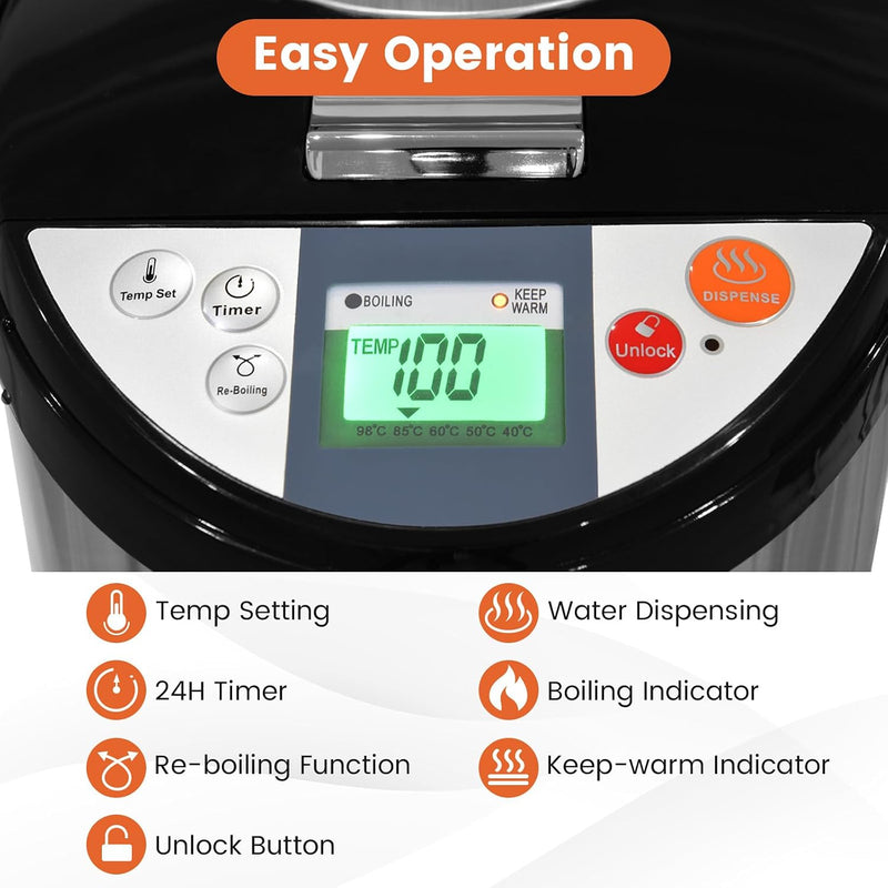 5L Hot Water Dispenser Stainless Steel Catering Urn