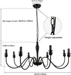 5light Chandeliers Ceiling Light Distressed Lights for Living
