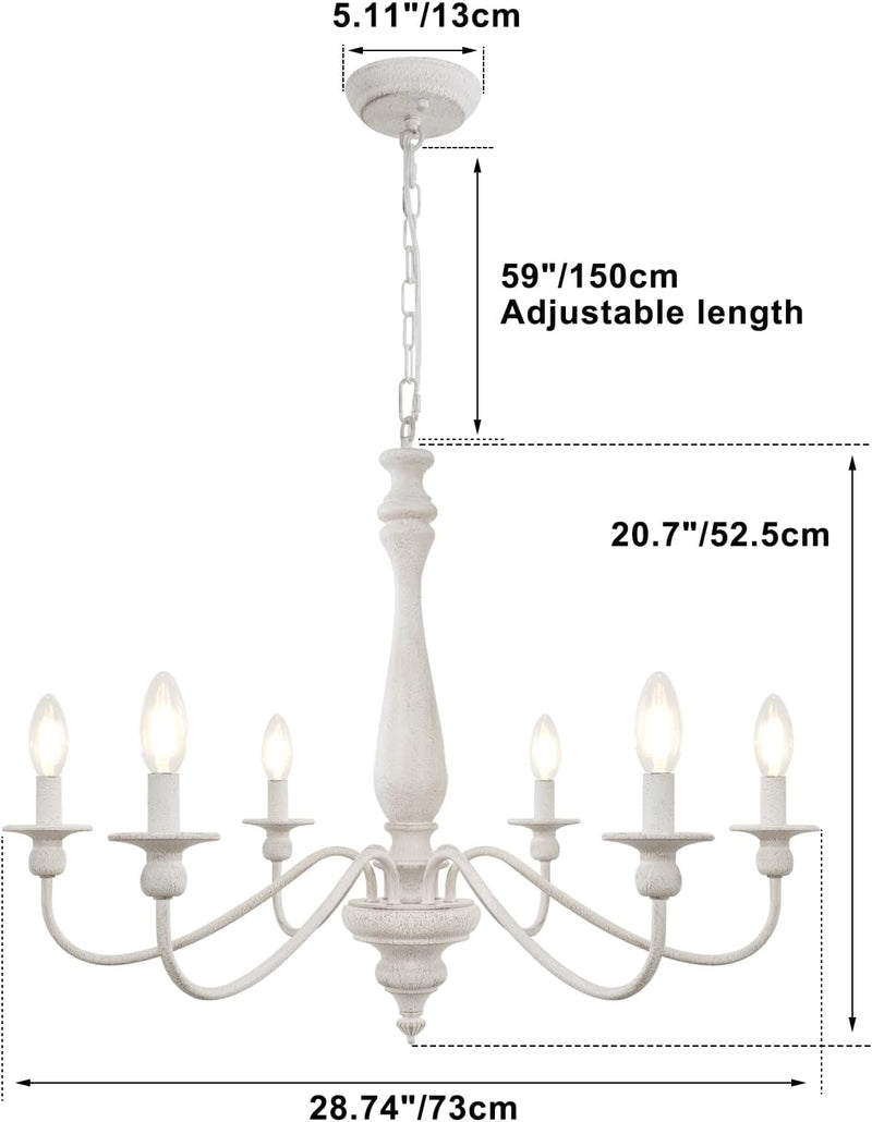 5light Chandeliers Ceiling Light Distressed Lights for Living