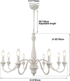 5light Chandeliers Ceiling Light Distressed Lights for Living