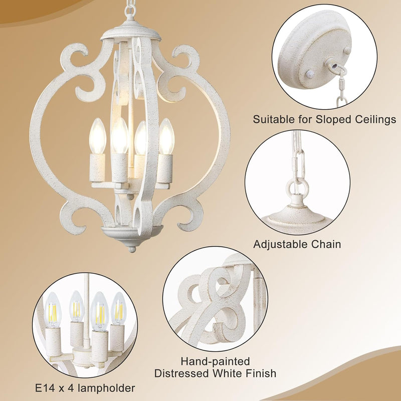 5light Chandeliers Ceiling Light Distressed Lights for Living