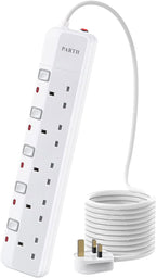 5m Extension Lead with Switches Surge Protection Plug