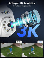 5mp Wireless Security Camera System with 10'' Monitor