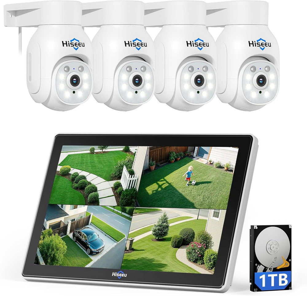 5mp Wireless Security Camera System with 10'' Monitor