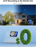5mp Wireless Security Camera System with 10'' Monitor