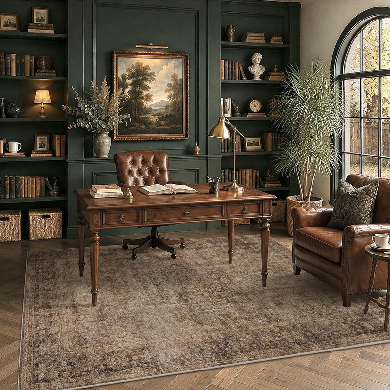 5x7 Vintage Washable Non-Slip Living Room Area Rug