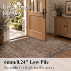 5x7 Vintage Washable Non-Slip Living Room Area Rug