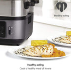 6.8L Kitchen Food Steamer Perfectly Synchronised Meal Solution
