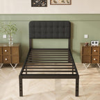6 Bed Frame with Upholstered Headboard