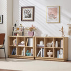 6 Cube Storage Bookcase 40" Wide Wooden Book
