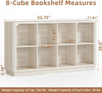 6 Cube Storage Bookcase 40" Wide Wooden Book