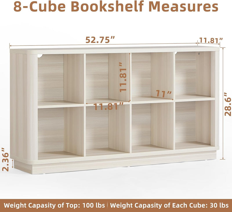 6 Cube Storage Bookcase 40" Wide Wooden Book