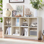 6 Cube Storage Bookcase 40" Wide Wooden Book