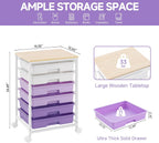 6 Drawers Storage Trolley Rolling Cart with Drawer