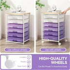6 Drawers Storage Trolley Rolling Cart with Drawer