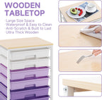 6 Drawers Storage Trolley Rolling Cart with Drawer