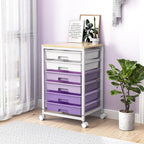 6 Drawers Storage Trolley Rolling Cart with Drawer