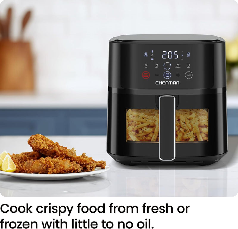 8.5L Compact Air Fryer 230degreesc 6-In-1 Turbofry