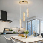 6-Light Raindrop Crystal Pendant Light Dimmable LED