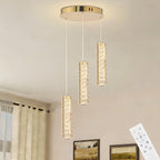 6-Light Raindrop Crystal Pendant Light Dimmable LED