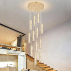 6-Light Raindrop Crystal Pendant Light Dimmable LED