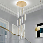 6-Light Raindrop Crystal Pendant Light Dimmable LED