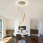 6-Light Raindrop Crystal Pendant Light Dimmable LED