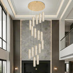 6-Light Raindrop Crystal Pendant Light Dimmable LED