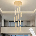 6-Light Raindrop Crystal Pendant Light Dimmable LED