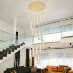 6-Light Raindrop Crystal Pendant Light Dimmable LED