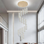 6-Light Raindrop Crystal Pendant Light Dimmable LED