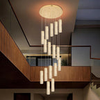 6-Light Raindrop Crystal Pendant Light Dimmable LED