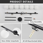 6 Lights Modern Chandeliers Ceiling Light Living Room