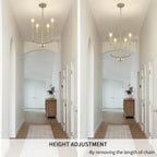 6 Lights Rustic Chandelier Ceiling Living Room Industrial