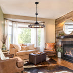 6 Lights Rustic Chandeliers Ceiling Light Living Room