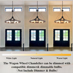 6 Lights Rustic Chandeliers Ceiling Light Living Room