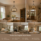 6 Lights Rustic Chandeliers Ceiling Light Living Room