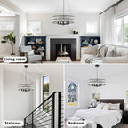 6 Lights Rustic Chandeliers Ceiling Light Living Room