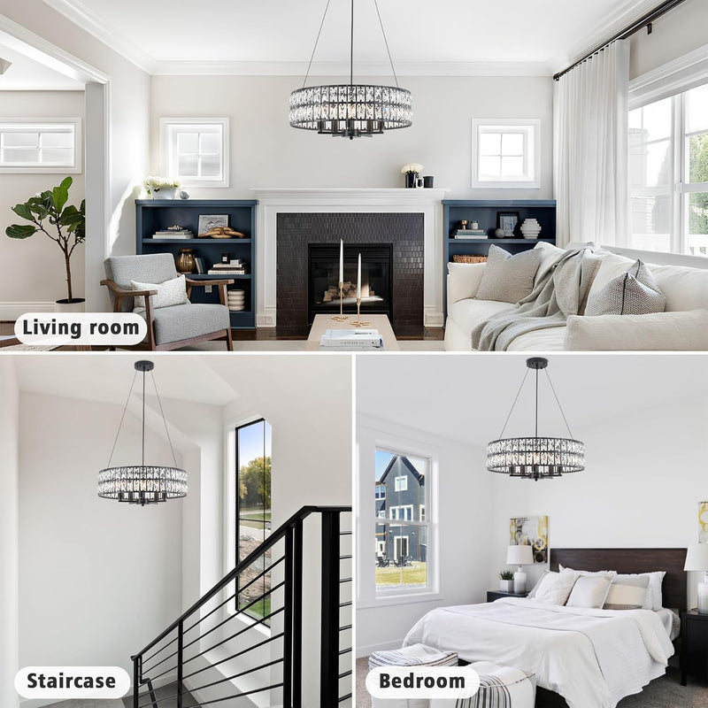6 Lights Rustic Chandelier Ceiling Living Room Industrial
